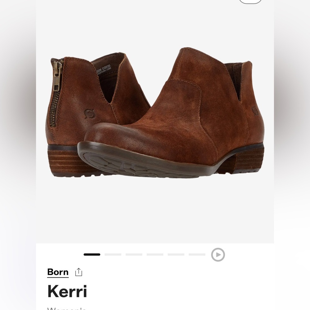 Born Kerri Bronze Suede Ankle Boots